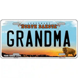 Grandma North Dakota Metal Novelty License Plate 24" x 12" (LLP)