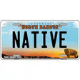 Native North Dakota Metal Novelty License Plate 24" x 12" (LLP)