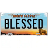 Blessed North Dakota Metal Novelty License Plate 24" x 12" (LLP)