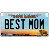 Best Mom North Dakota Metal Novelty License Plate 24" x 12" (LLP)