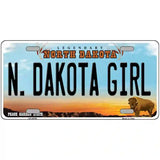 N Dakota Girl North Dakota Metal Novelty License Plate 24" x 12" (LLP)