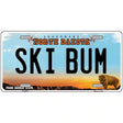 Ski Bum North Dakota Metal Novelty License Plate 24" x 12" (LLP)