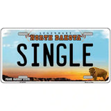 Single North Dakota Metal Novelty License Plate 24" x 12" (LLP)