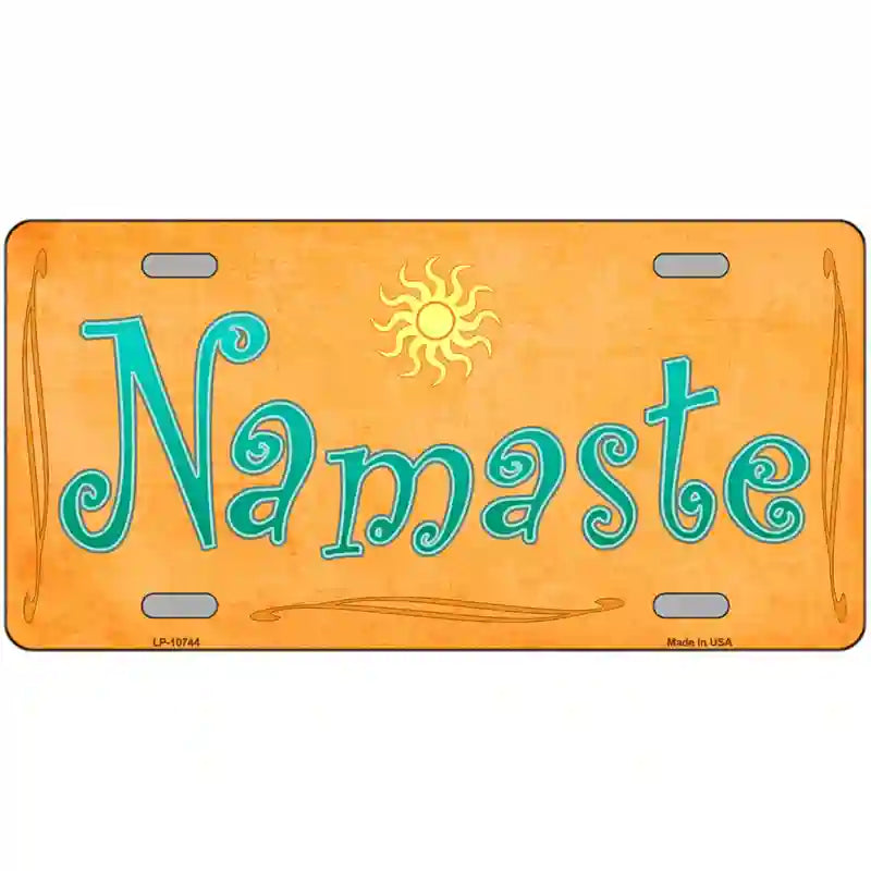 Namaste Novelty Metal License Plate 24" x 12" (LLP)