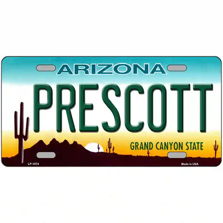 Prescott Arizona Novelty Metal License Plate 24" x 12" (LLP)