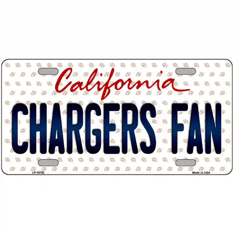 Chargers Fan California Novelty Metal License Plate 24" x 12" (LLP)