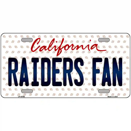 Raiders Fan California Novelty Metal License Plate 24" x 12" (LLP)