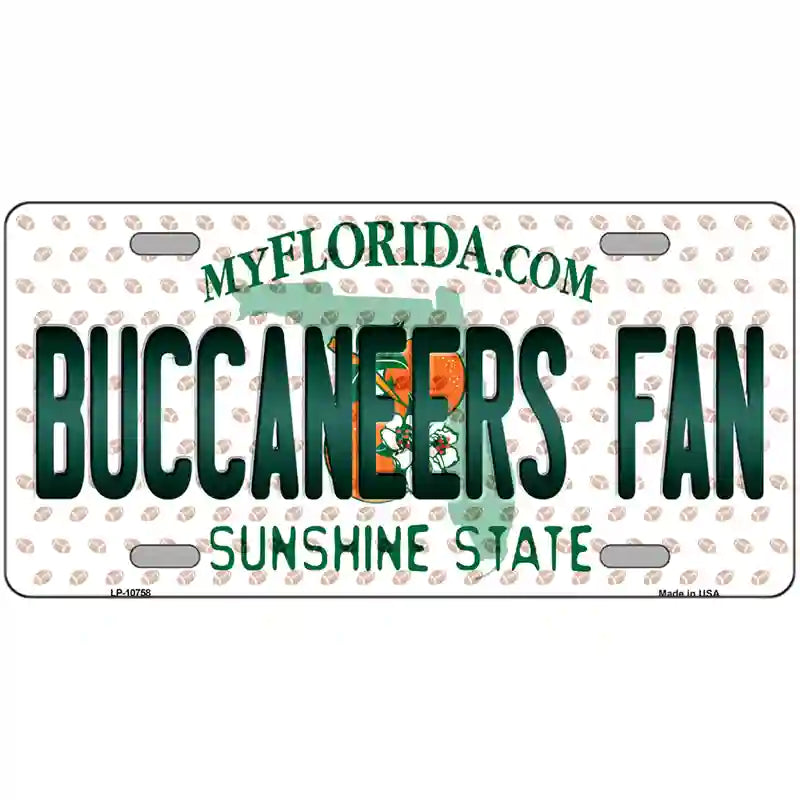 Buccaneers Fan Florida Novelty Metal License Plate 24" x 12" (LLP)