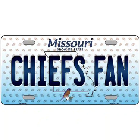 Chiefs Fan Missouri Novelty Metal License Plate 24" x 12" (LLP)