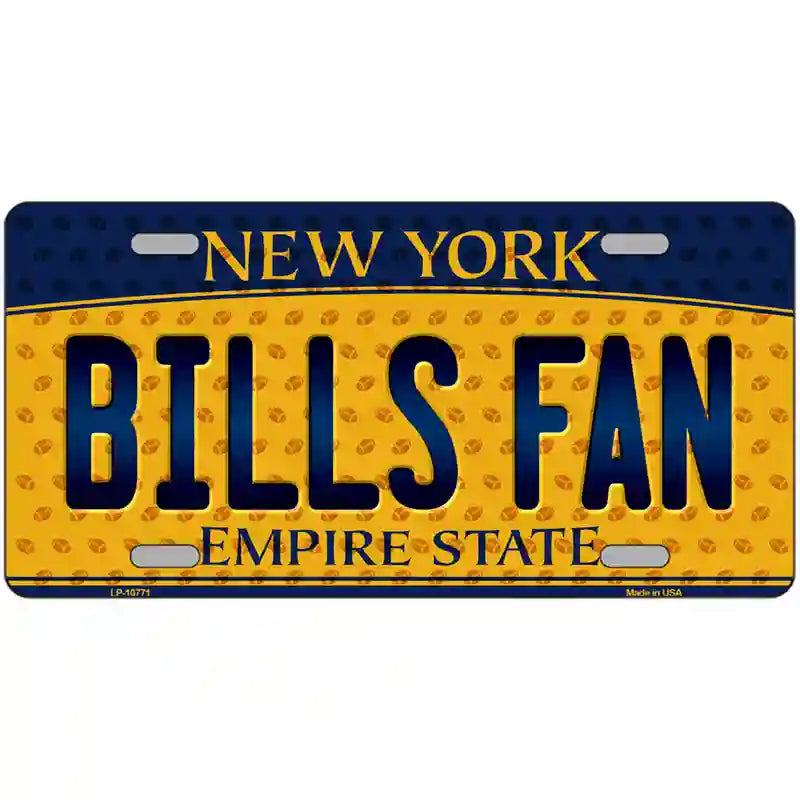 Bills Fan New York Novelty Metal License Plate 24" x 12" (LLP)