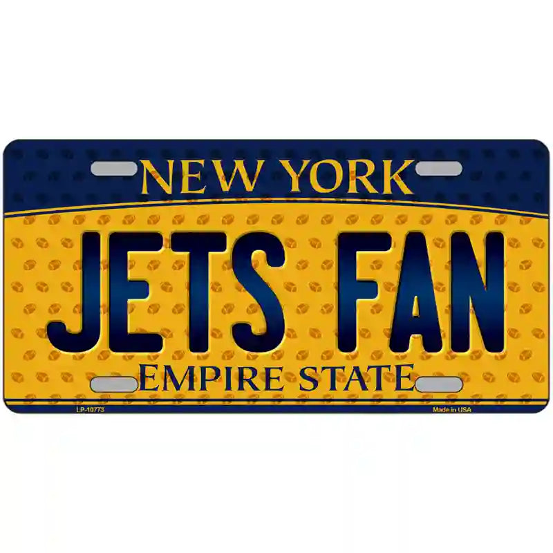 Jets Fan New York Novelty Metal License Plate 24" x 12" (LLP)