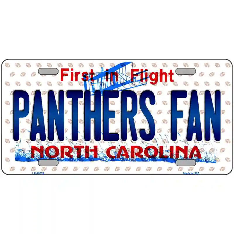 Panthers Fan North Carolina Novelty Metal License Plate 24" x 12" (LLP)