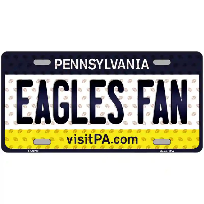 Eagles Fan Pennsylvania Novelty Metal License Plate 24" x 12" (LLP)