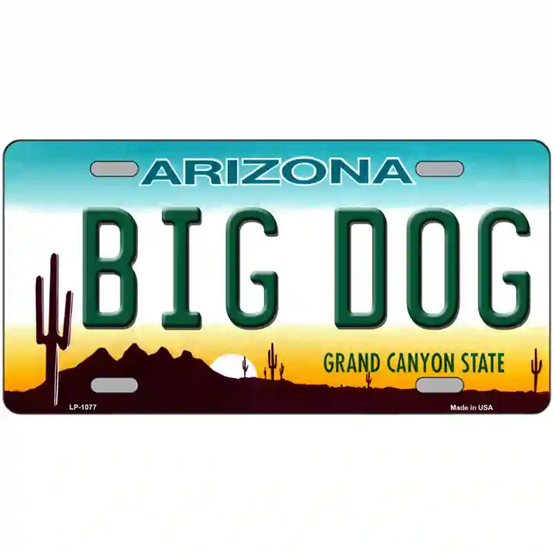 Big Dog Arizona Novelty Metal License Plate 24" x 12" (LLP)