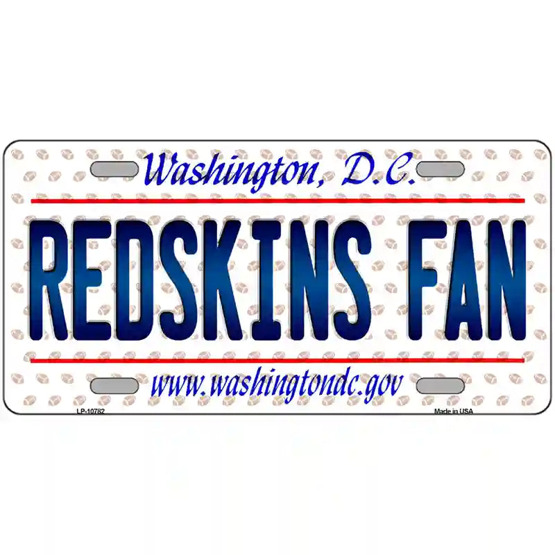 Redskins Fan Washington DC Novelty Metal License Plate 24" x 12" (LLP)