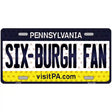 Six Burgh Fan Pennsylvania Novelty Metal License Plate 24" x 12" (LLP)