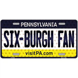 Six Burgh Fan Pennsylvania Novelty Metal License Plate 24" x 12" (LLP)