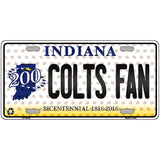 Colts Fan Bicentennial Indiana Novelty Metal License Plate 24" x 12" (LLP)