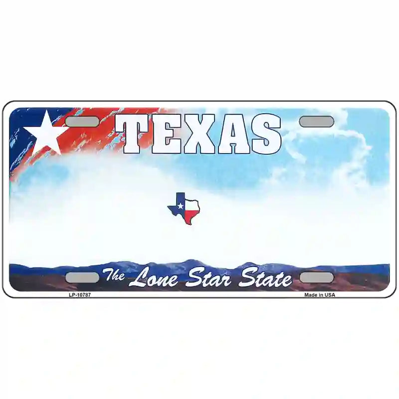 Texas New State Novelty Metal License Plate 24" x 12" (LLP)