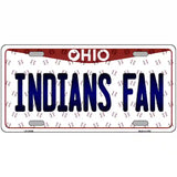 Indians Fan Ohio Novelty Metal License Plate 24" x 12" (LLP)