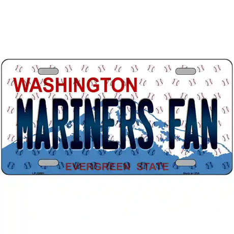 Mariners Fan Washington Novelty Metal License Plate 24" x 12" (LLP)