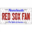 Red Sox Fan Massachusetts Novelty Metal License Plate 24" x 12" (LLP)