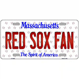 Red Sox Fan Massachusetts Novelty Metal License Plate 24" x 12" (LLP)