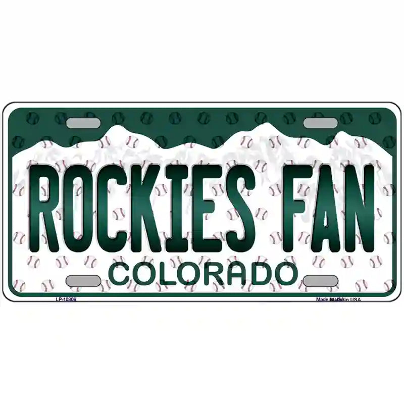 Rockies Fan Colorado Novelty Metal License Plate 24" x 12" (LLP)