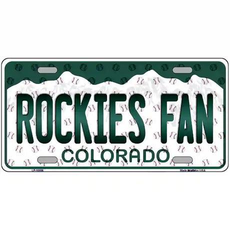 Rockies Fan Colorado Novelty Metal License Plate 24" x 12" (LLP)