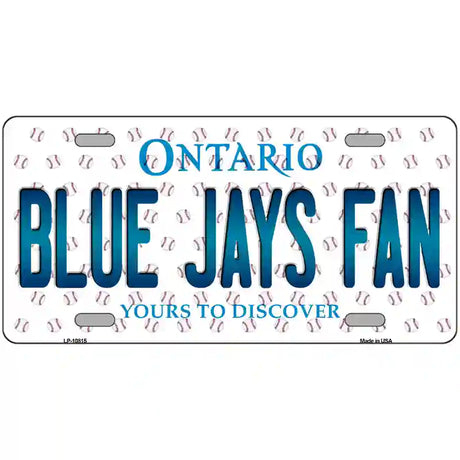 Blue Jays Fan Ontario Novelty Metal License Plate 24" x 12" (LLP)