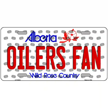 Oilers Fan Alberta Novelty Metal License Plate 24" x 12" (LLP)