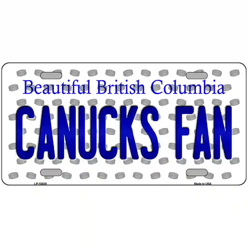 Canucks Fan British Columbia Novelty Metal License Plate 24" x 12" (LLP)