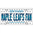 Maple Leafs Fan Ontario Novelty Metal License Plate 24" x 12" (LLP)