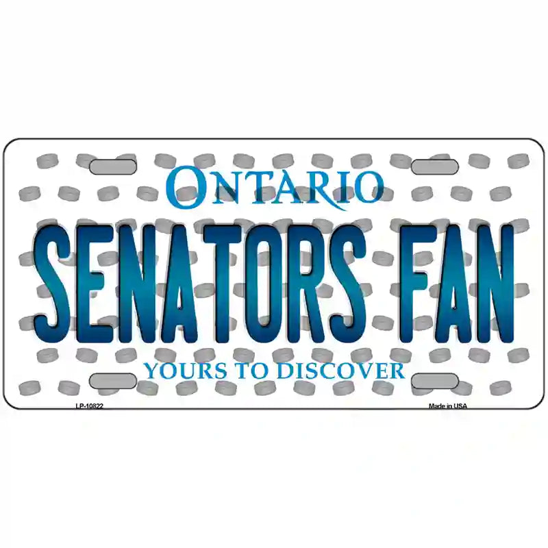 Senators Fan Ontario Novelty Metal License Plate 24" x 12" (LLP)