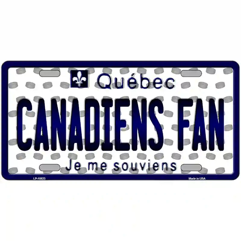 Canadiens Fan Quebec Novelty Metal License Plate 24" x 12" (LLP)