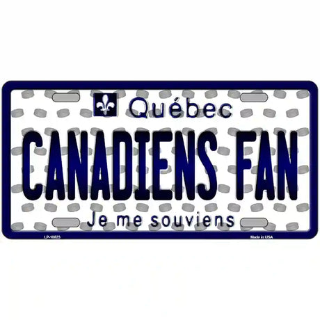 Canadiens Fan Quebec Novelty Metal License Plate 24" x 12" (LLP)