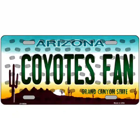 Coyotes Fan Arizona Novelty Metal License Plate 24" x 12" (LLP)