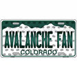 Avalanche Fan Colorado Novelty Metal License Plate 24" x 12" (LLP)