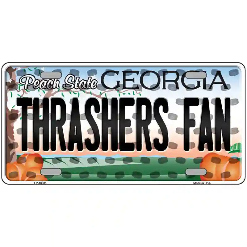 Thrashers Fan Georgia Novelty Metal License Plate 24" x 12" (LLP)