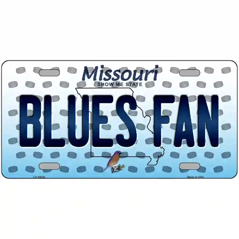 Blues Fan Missouri Novelty Metal License Plate 24" x 12" (LLP)