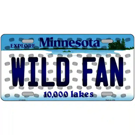 Wild Fan Minnesota Novelty Metal License Plate 24" x 12" (LLP)