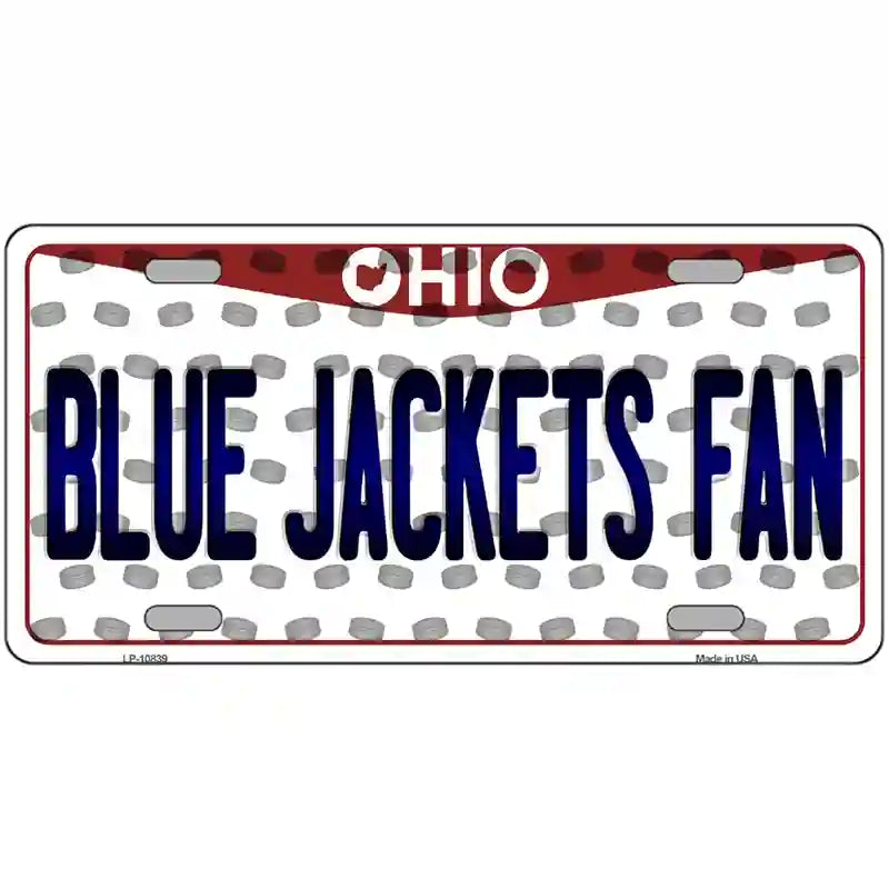 Blue Jackets Fan Ohio Novelty Metal License Plate 24" x 12" (LLP)