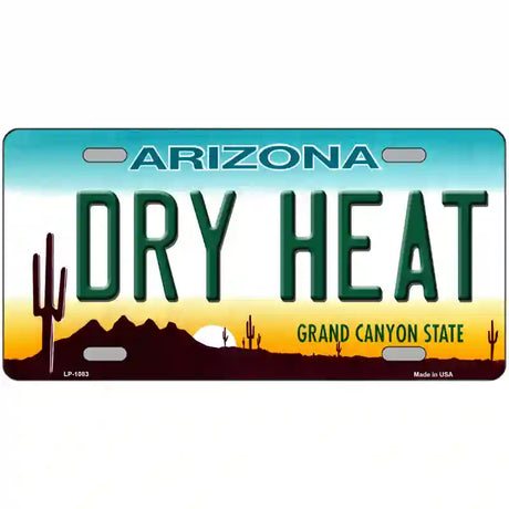 Dry Heat Arizona Novelty Metal License Plate 24" x 12" (LLP)