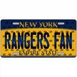 Rangers Fan New York Novelty Metal License Plate 24" x 12" (LLP)