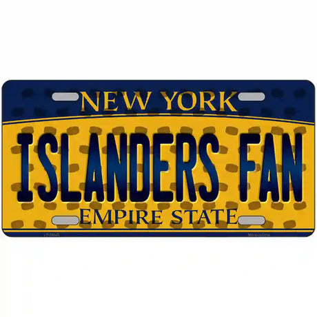 Islanders Fan New York Novelty Metal License Plate 24" x 12" (LLP)