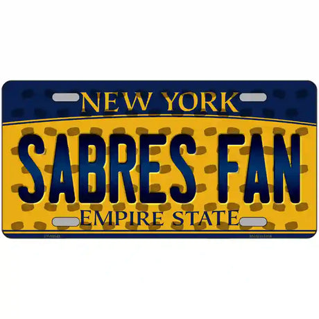 Sabres Fan New York Novelty Metal License Plate 24" x 12" (LLP)