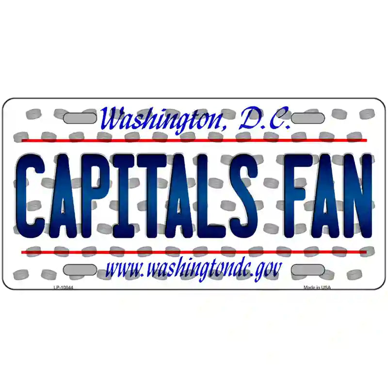 Capitals Fan Washington DC Novelty Metal License Plate 24" x 12" (LLP)