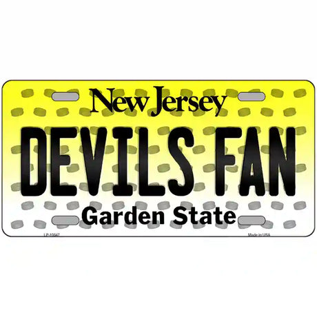 Devils Fan New Jersey Novelty Metal License Plate 24" x 12" (LLP)