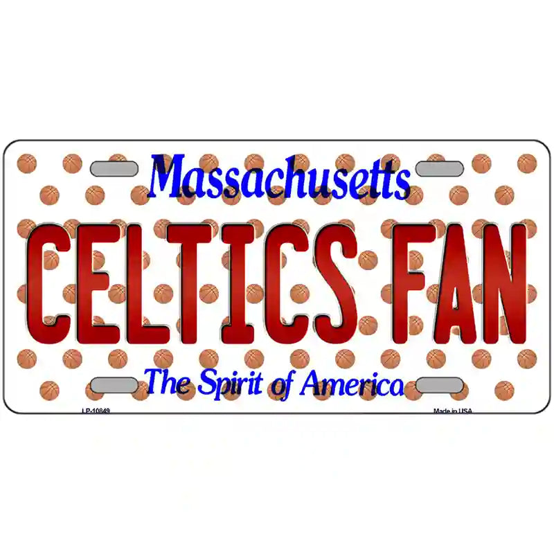 Celtics Fan Massachusetts Novelty Metal License Plate 24" x 12" (LLP)