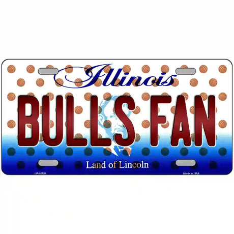 Bulls Fan Illinois Novelty Metal License Plate 24" x 12" (LLP)